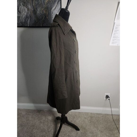 JLO by Jennifer Lopez Olive Green Military Style Coat – Size M - Picture 3 of 4